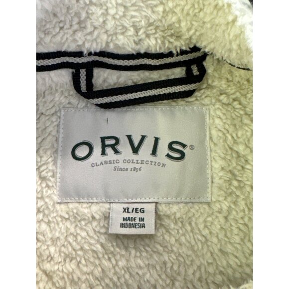 Orvis Mens XL 1/4 Zip Pullover Sweater Gray Fleece Classic Collection - Picture 3 of 16